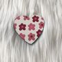 Pink Flower Heart Coaster, thumbnail 1 of 2