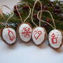 Set Of Four Christmas Handmade Tree's Decorations, thumbnail 1 of 12