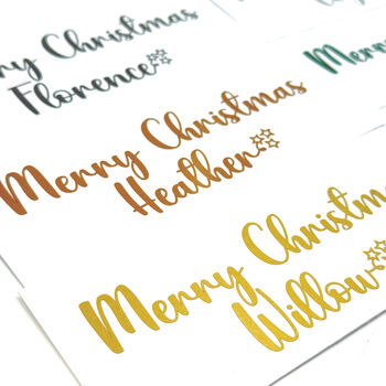 Merry Christmas Name Stickers For Gifts And Decorations, 10 of 10