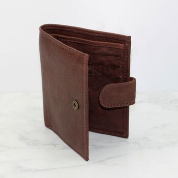 Personalised Leather Card Wallet With Zip Pocket, 6 of 7