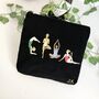 Personalised Yoga Embroidery Make Up Pouch Bag, thumbnail 2 of 4