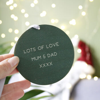 First Married Christmas Wooden Heart Tree Decoration, 10 of 12