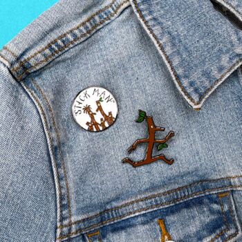 Stick Man Logo Pin Badge, 2 of 2