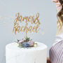Charming Personalised Couples Wedding Cake Topper, thumbnail 5 of 6
