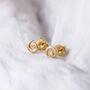 Tiny Gold Spiral Stud Earrings, thumbnail 1 of 4