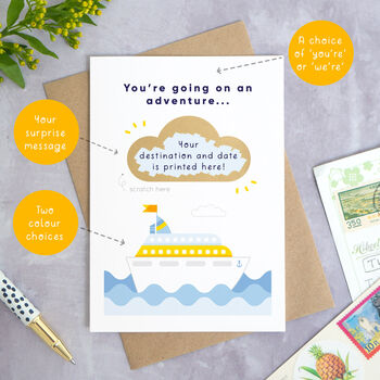 Personalised Boat Travel Scratch Card, 3 of 9