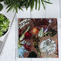 English Wild Flower Glass Coaster Set, thumbnail 1 of 2