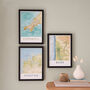 Framed And Personalised Bude Map Print, thumbnail 3 of 5