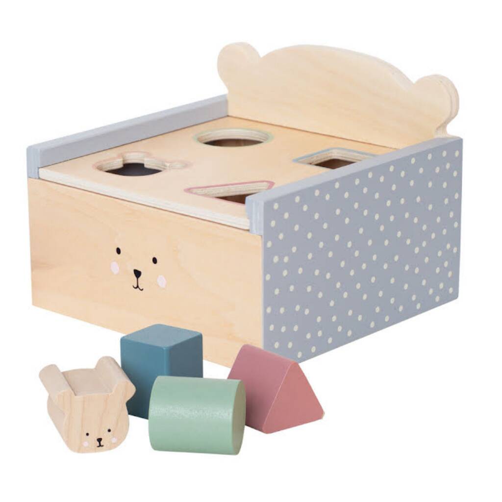 Wooden Teddy Box Sorter By Nordicstork Ltd