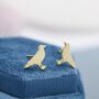 Crow Bird Stud Earrings In Sterling Silver, thumbnail 6 of 11