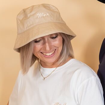 Mrs Embroidered Bucket Hat, 3 of 3