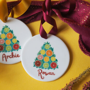 Personalised Citrus Christmas Tree Ornament, 2 of 3