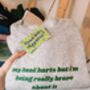 My Head Hurts Embroidered Crewneck Sweatshirt, thumbnail 5 of 5