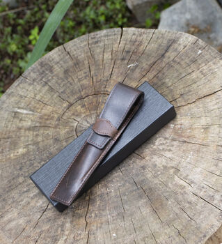 Personalised Leather Single Pen Holder With Presentation Box, 11 of 11