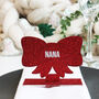 Personalised Red Bow Christmas Place Setting, thumbnail 4 of 8