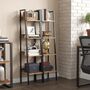 Four Tier Ladder Shelf Free Standing Storage Bookcase, thumbnail 3 of 9