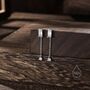 Baguette Cz Dangle Chain Stud Drop Earrings, thumbnail 3 of 12