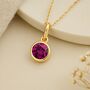 Personalised February Birthstone Necklace In Gold Plated Silver, thumbnail 4 of 10