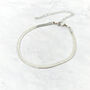 Herringbone Snake Chain Silver Minimalist Bracelet, thumbnail 1 of 4