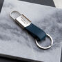 Personalised Italian Leather Message Keyring, thumbnail 3 of 9