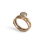 Rose Cut Diamond Double Band Rose Gold Ring, thumbnail 2 of 5