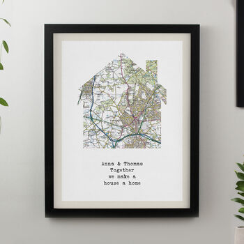 Personalised Map Home Framed Print, 3 of 9