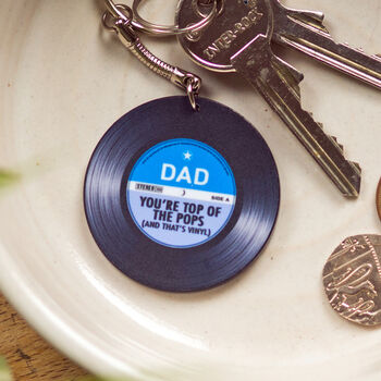 'Top Of The Pops' Vinyl Keyring Father's Day Gift, 4 of 4