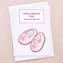 Baby Girl 'Shoes' Personalised New Baby Card, thumbnail 1 of 3