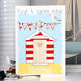 Personalised Beach Hut New Home Card, thumbnail 6 of 9