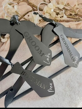 Personalised Groomsmen Hanger Tag, 4 of 5