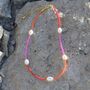 Santorini Pearl And Beaded Necklace, thumbnail 6 of 7