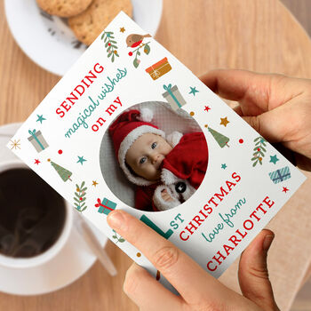 Personalised ‘My 1st Christmas’ Photo Upload Cards – Pack Of 10, 6 of 7