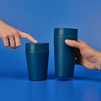 Circular And Co Travel Mug Made From Recycled Stainless Steel 12oz Midnight Blue, 5 of 8