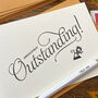 'Outstanding' Script Letterpress Card, thumbnail 1 of 2
