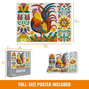 Cloudberries Rooster – 1000 Piece Jigsaw Puzzle, 3 of 7