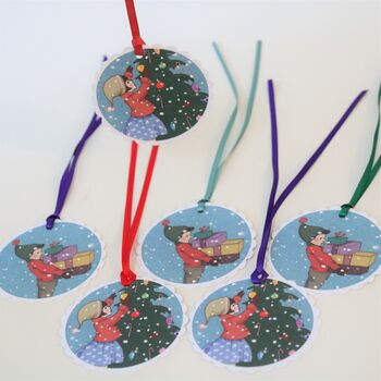 Pack Of Six Belle And Boo Christmas Gift Tags, 4 of 4