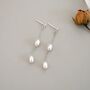 Saskia White Ivory Pearl Drop Ball Gift Earrings, thumbnail 1 of 4