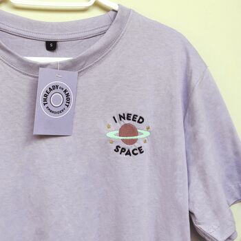 Need Space Embroidered T Shirt, 3 of 5