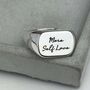 Silver Signet Rings Sterling Silver Self Love Wellness, thumbnail 7 of 10