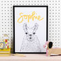 Personalised Llama Print, thumbnail 4 of 11