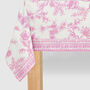 Pink French Toile Paper Tablecloth, thumbnail 1 of 3