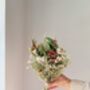 Dried Statice Bouquet With Red Spray Roses And Foliage, thumbnail 4 of 5