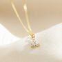 9ct Gold Cz Floral Petal Necklace, thumbnail 1 of 4