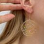 Large Statement Earrings With Forget Me Not And Pink Flowers, thumbnail 9 of 12