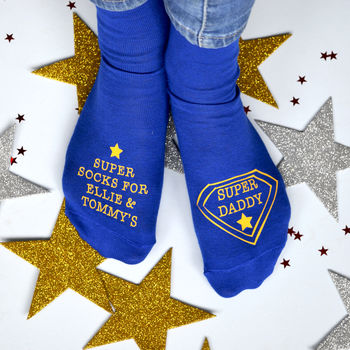 Personalised Super Socks For A Super Dad, 2 of 2