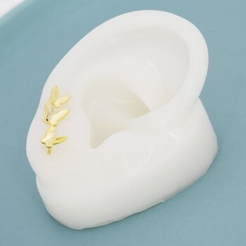 Sterling Silver Butterfly Crawler Earrings, 6 of 11