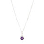 February Birthstone Amethyst Silver Or Gold Necklace, thumbnail 5 of 12