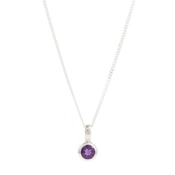 February Birthstone Amethyst Silver Or Gold Necklace, 5 of 12