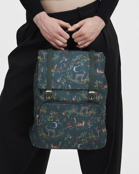 Into The Woods Green Buckle Medium Backpack, 3 of 8