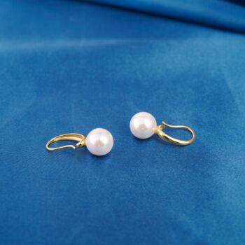 Womens Freshwater Pearl Drop Earrings, 2 of 9